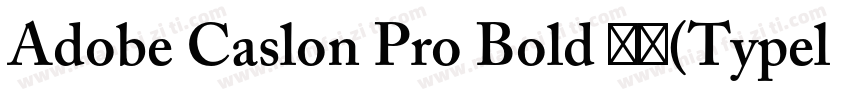 Adobe Caslon Pro Bold 租体(Typel)西方字体转换